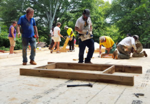 AAHFH volunteers working on foundation