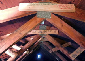 "Blessing boards" in the Lydia's Homeplace attic