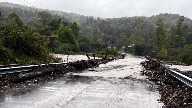 Avery County Bridge in the wake of Hurricane Helene